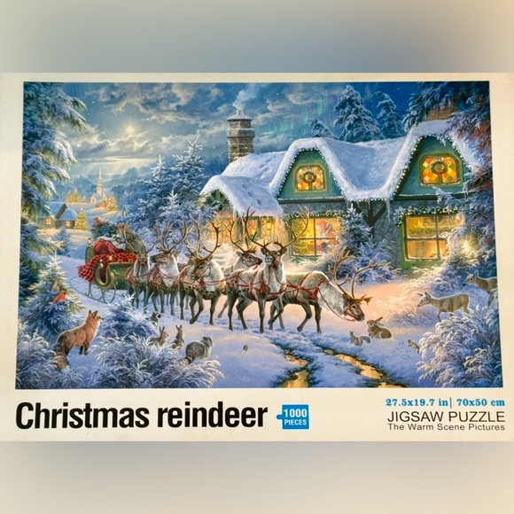 Jigsaw puzzle - The Warm Scene Pictures brand - Christmas Reindeer - 1000 pieces - Picture 2 of 5